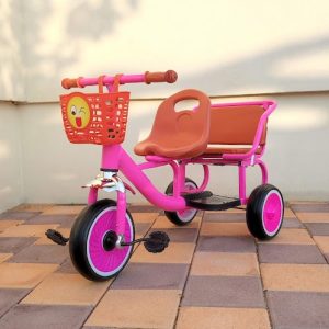 Tricicletă Duet Mini Smile, 2 locuri, 2-4 ani, roz