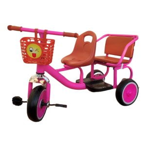 Tricicletă Duet Mini Smile, 2 locuri, 2-4 ani, roz