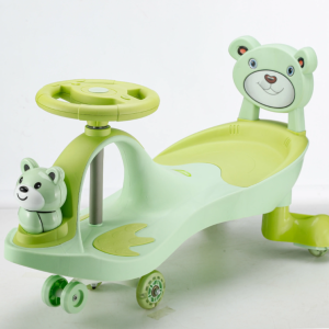 Swing Car BEAR, mașinuță gravitațională cu muzică și lumini – verde